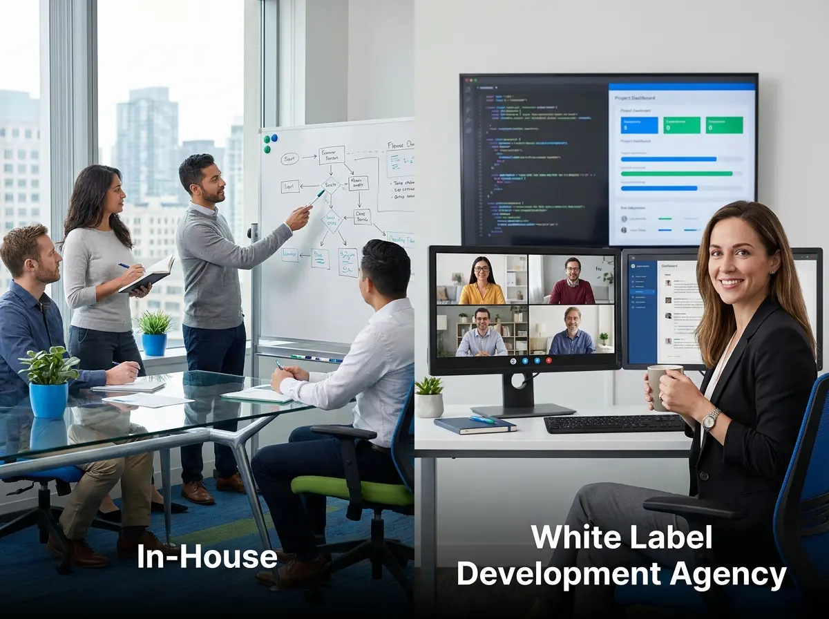 Hiring In-House Versus Partnering with a White Label Development Agency