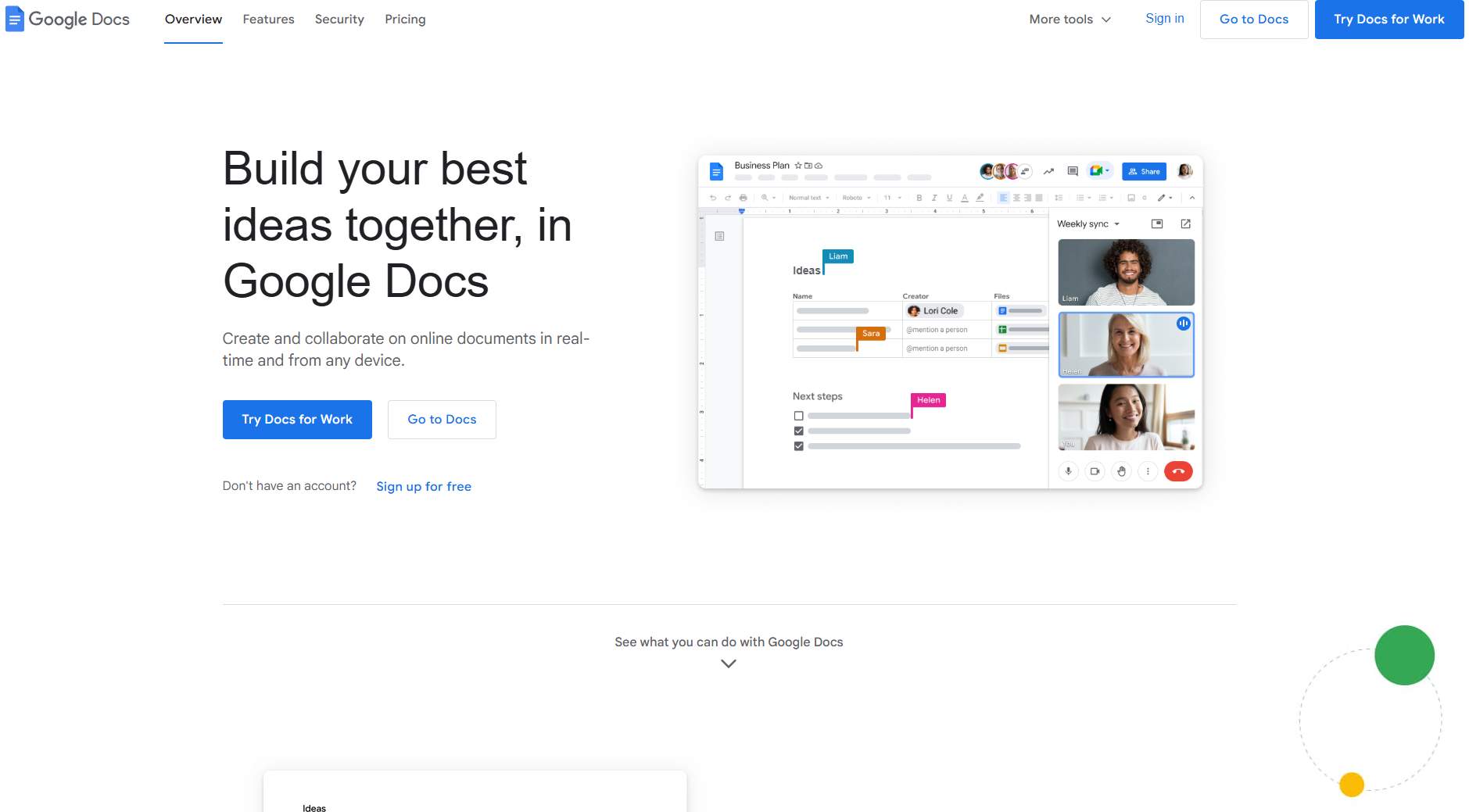 Google Docs Screenshot